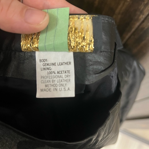 Vintage 1990s Genuine Leather NWT Deadstock Women's Pencil Mini Skirt Sz:9 / 10 - Picture 7 of 9